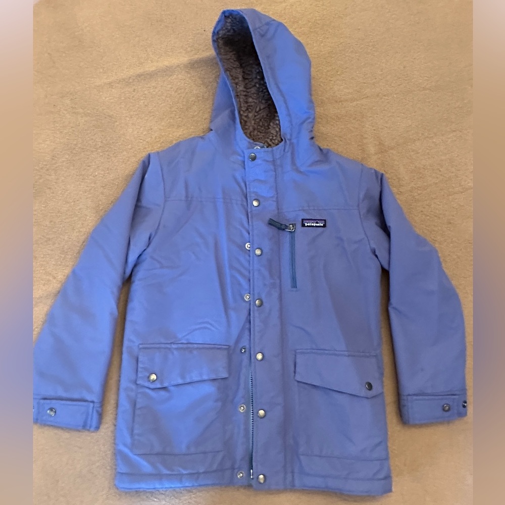 Kids Patagonia Infurno Insulated Fleece Lined Jacket size medium powder blue
